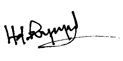 H A J de S Wijeyeratne Signature